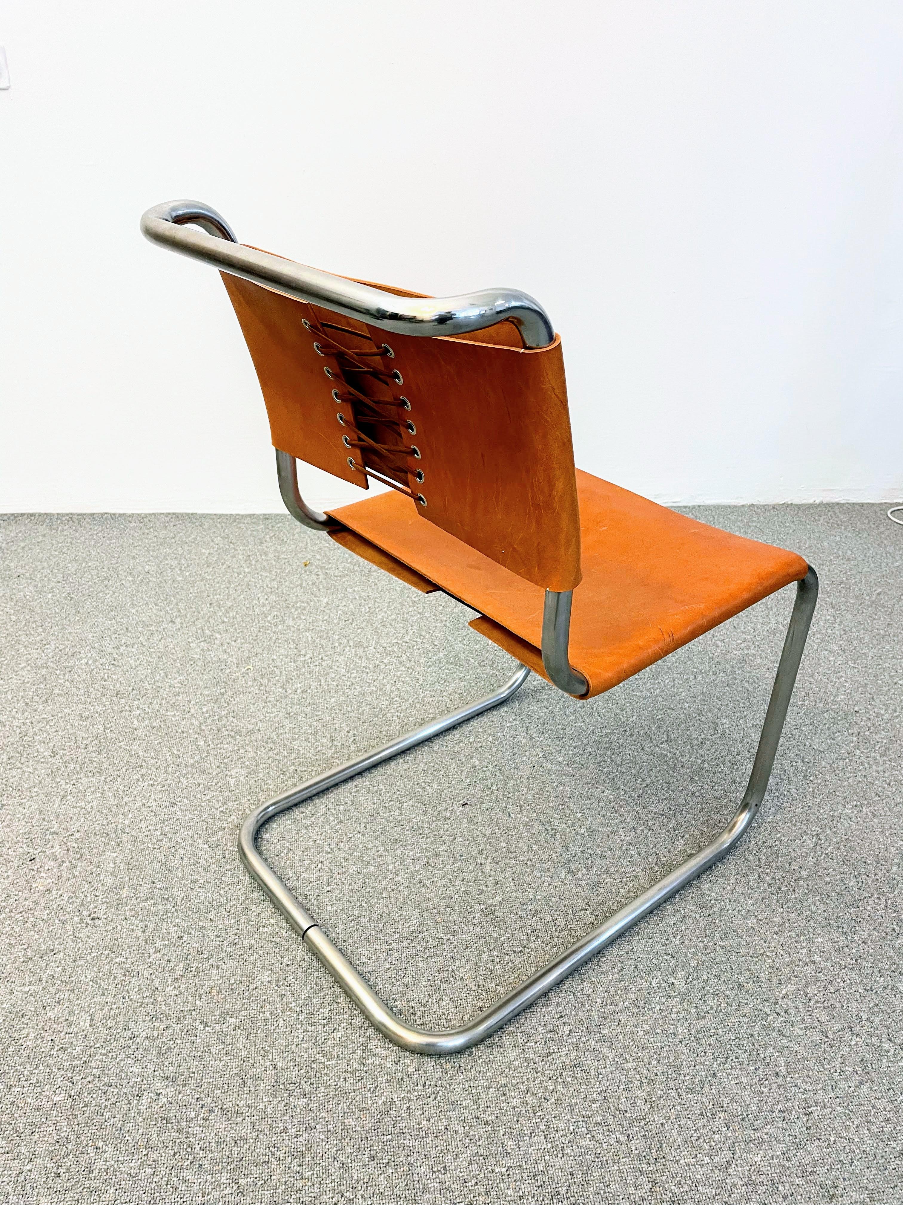 Steel B33 Cantilevered Chair by Marcel Breuer