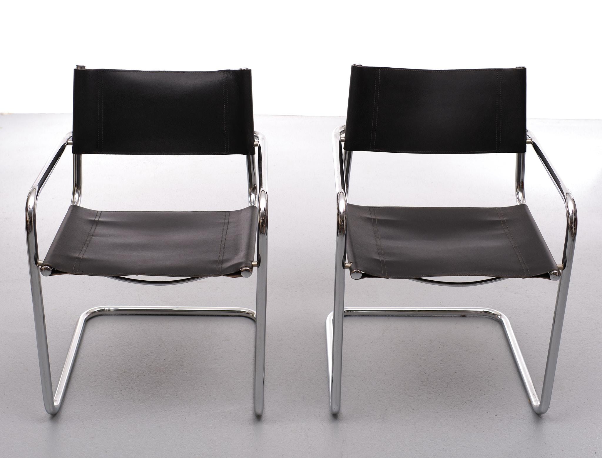 Italian B34 Cantilever Chairs, Marcel Breuer Design, Bauhaus Chairs, Italy 80 For Sale
