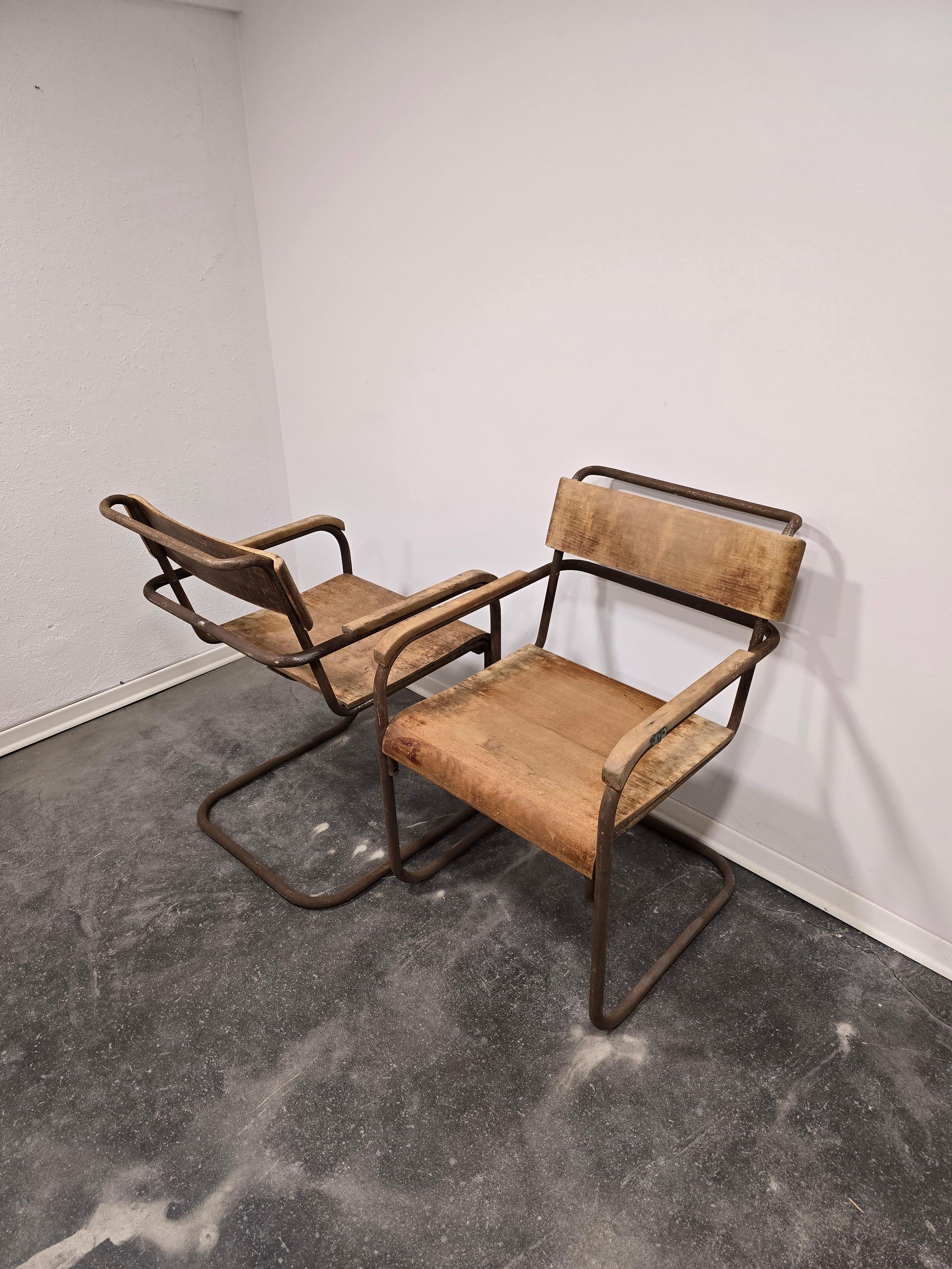 B34 Sedia di Marcel Breuer 1920 coppia in vendita 5