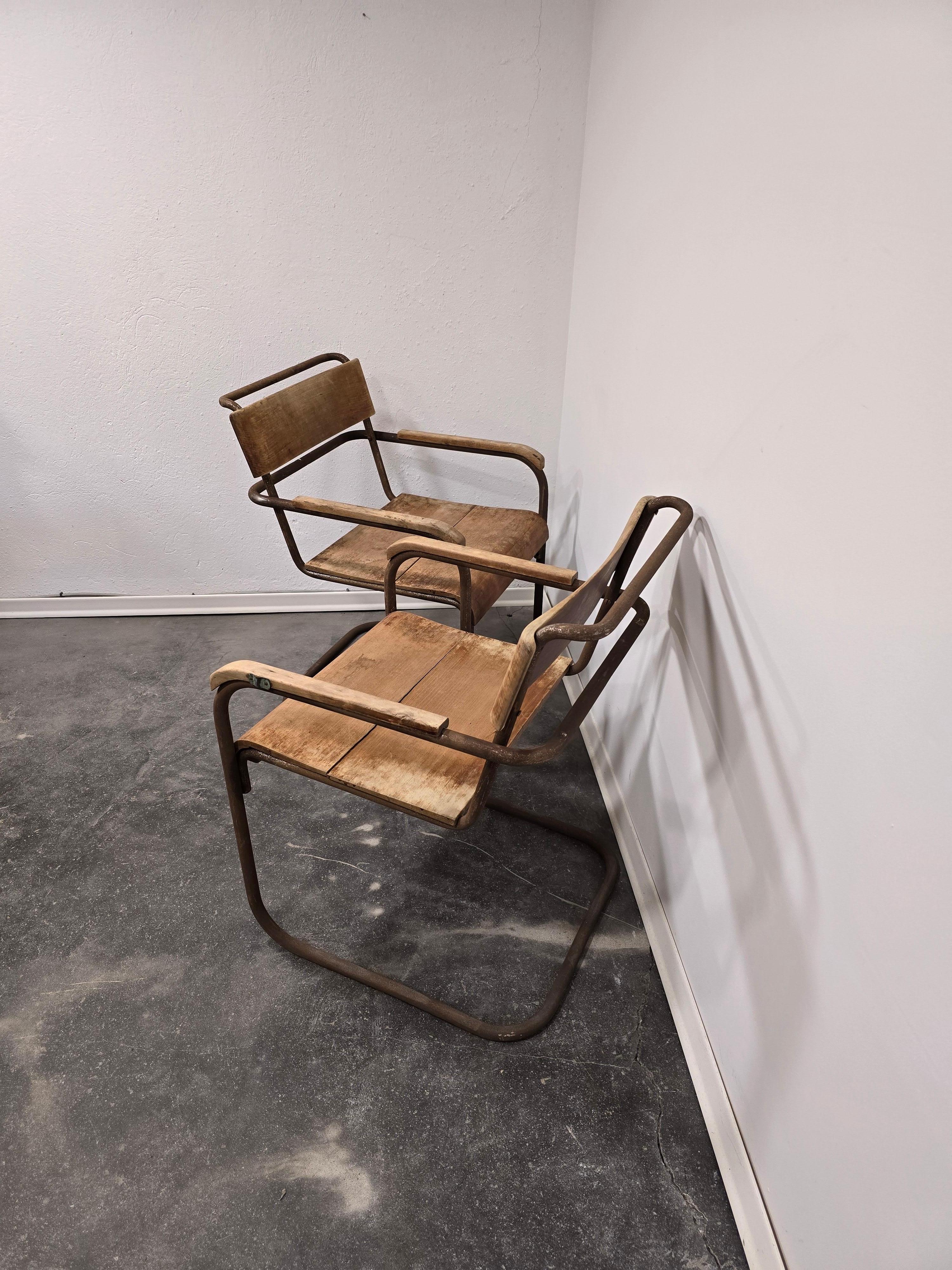 Inizio XX secolo B34 Sedia di Marcel Breuer 1920 coppia in vendita