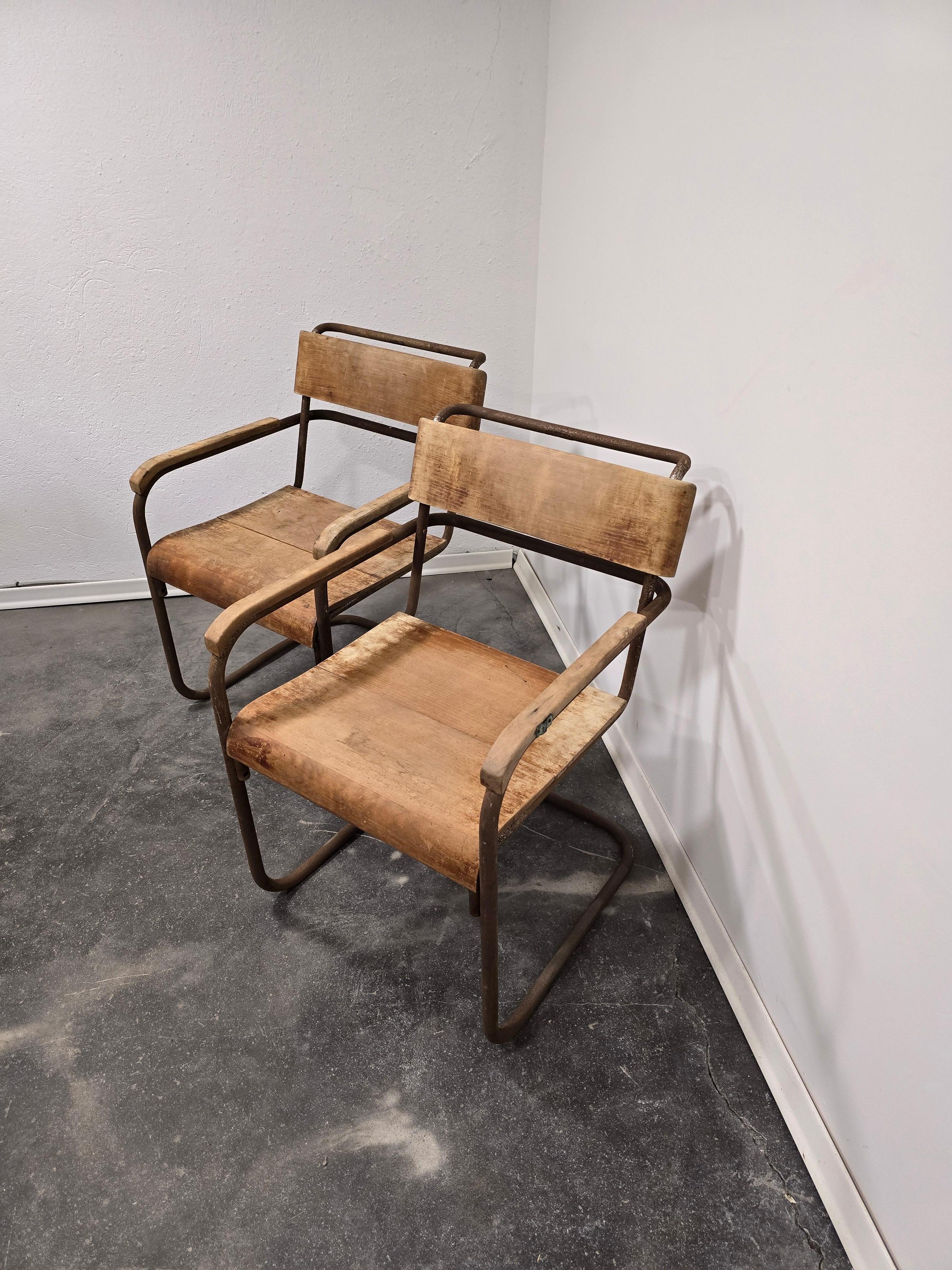 B34 Sedia di Marcel Breuer 1920 coppia in vendita 2