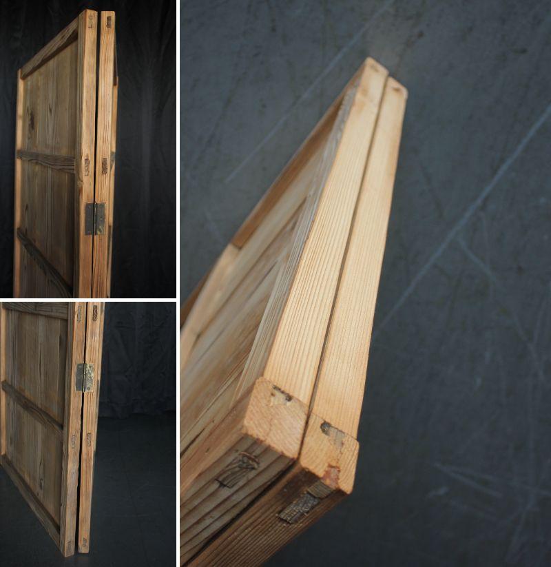 B40 Japanese antique, cedar Byobu folding screen, room dividers For Sale 15