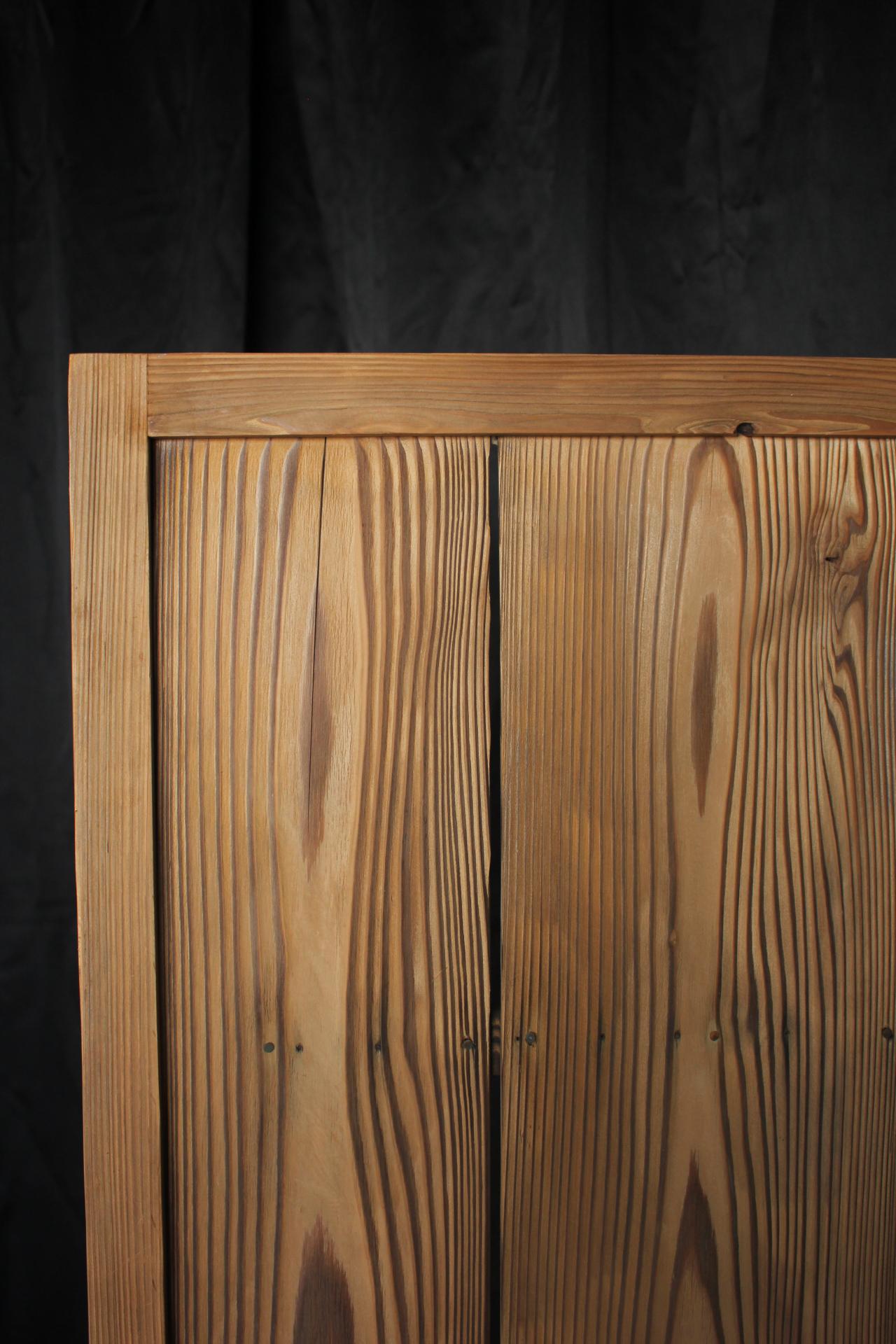 Cedar B40 Japanese antique, cedar Byobu folding screen, room dividers For Sale