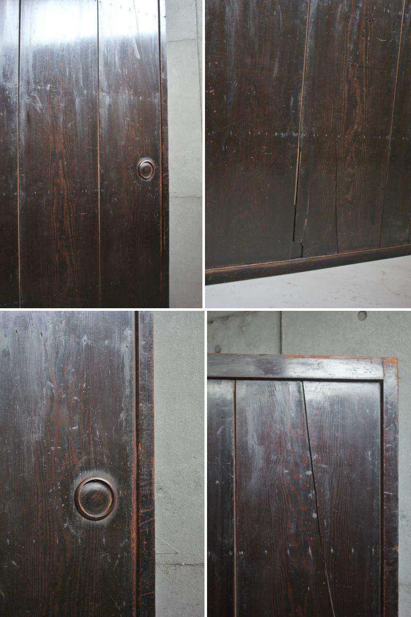 B43 Japanese antique, pine, cedar Byobu folding screen, room dividers For Sale 5