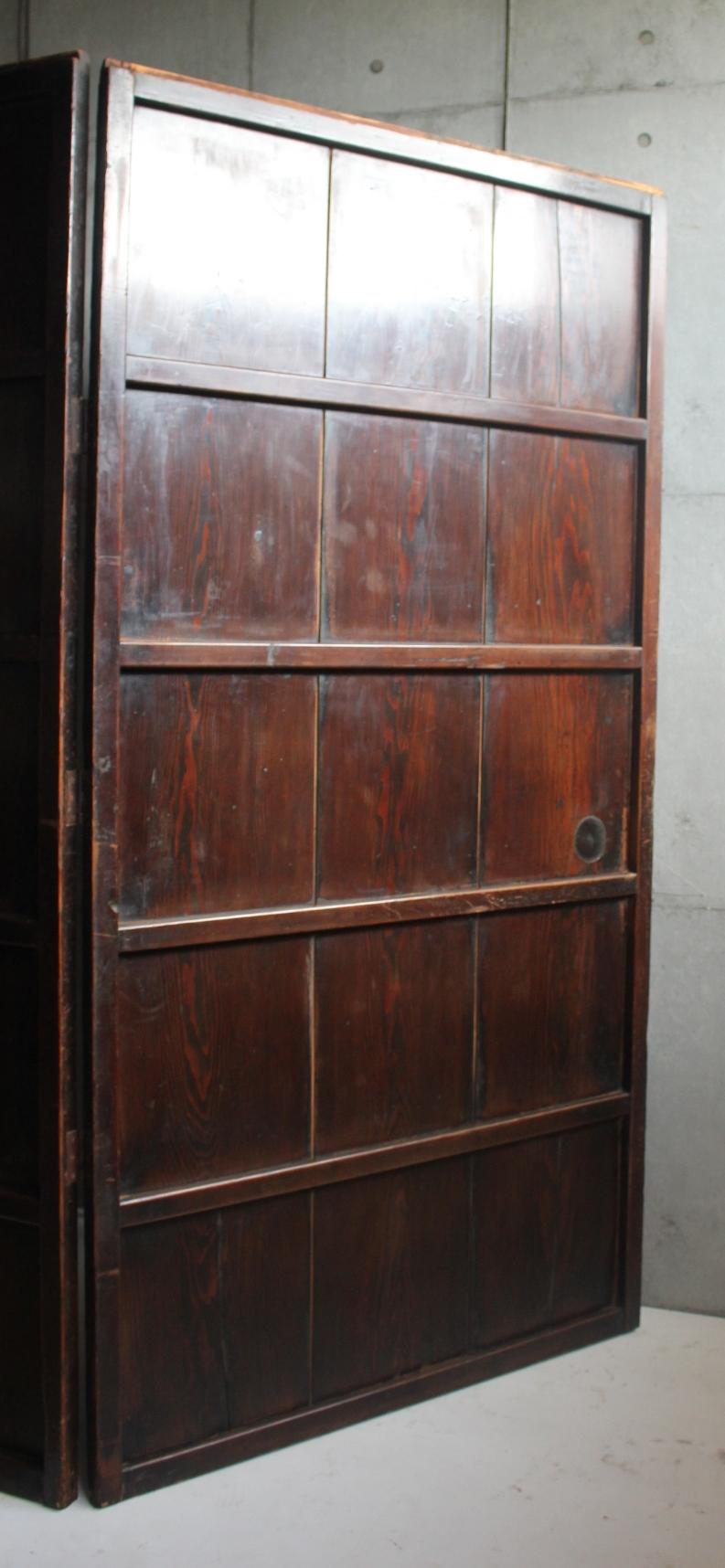B43 Japanese antique, pine, cedar Byobu folding screen, room dividers For Sale 7