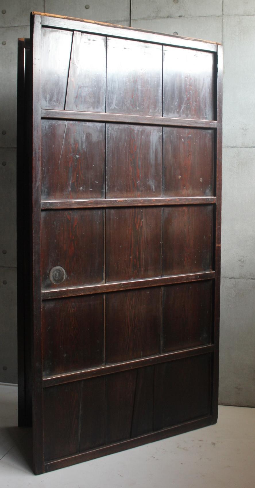 B43 Japanese antique, pine, cedar Byobu folding screen, room dividers For Sale 10