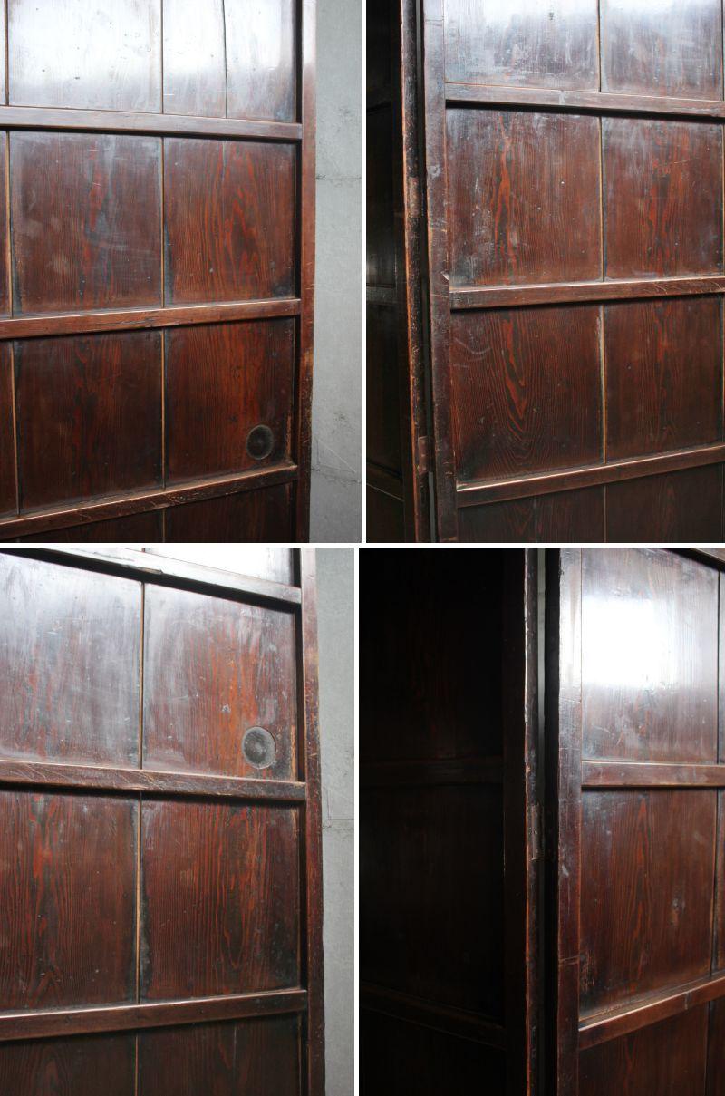 B43 Japanese antique, pine, cedar Byobu folding screen, room dividers For Sale 11