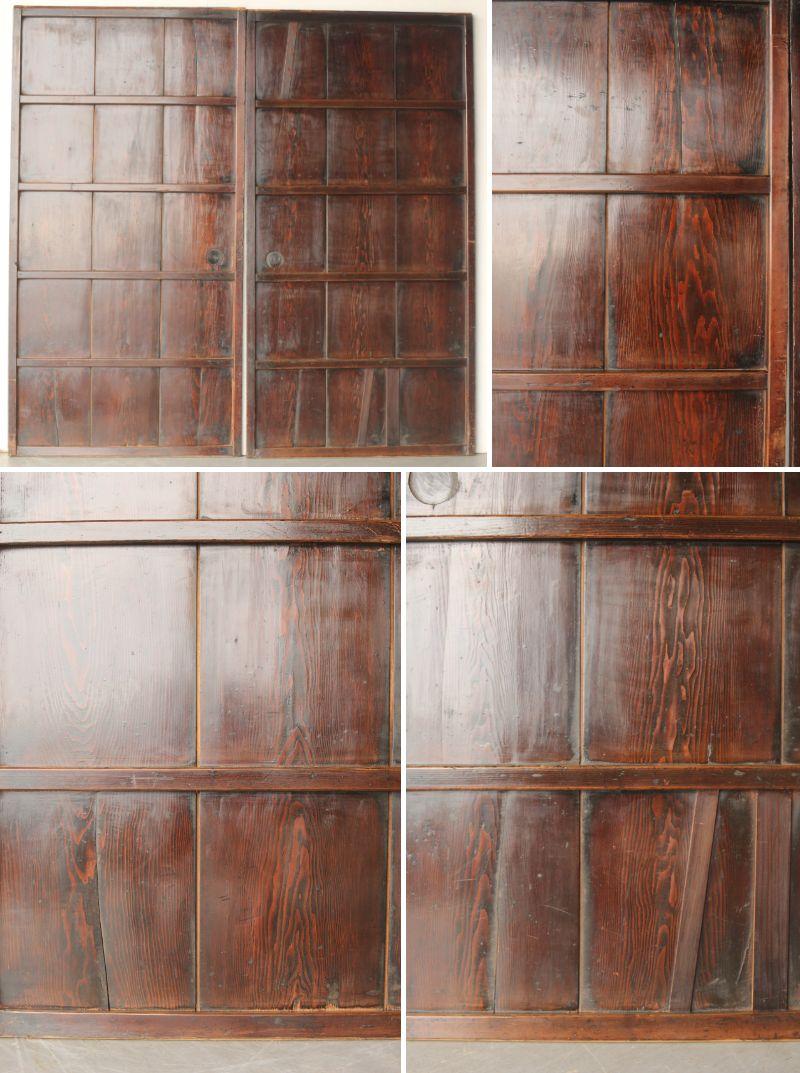 B43 Japanese antique, pine, cedar Byobu folding screen, room dividers For Sale 15