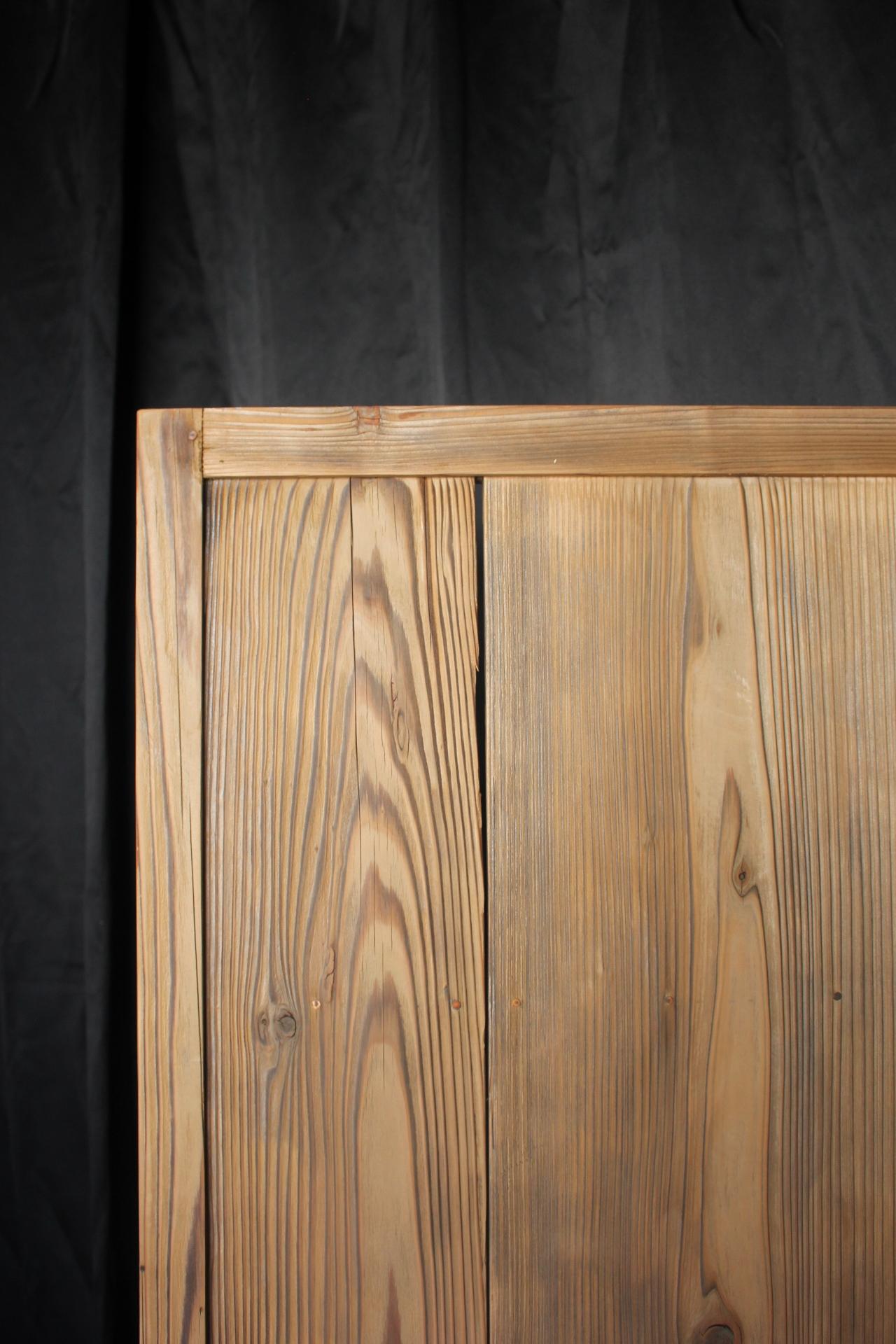 B47 Japanese antique, cedar Byobu folding screen, room dividers For Sale 1