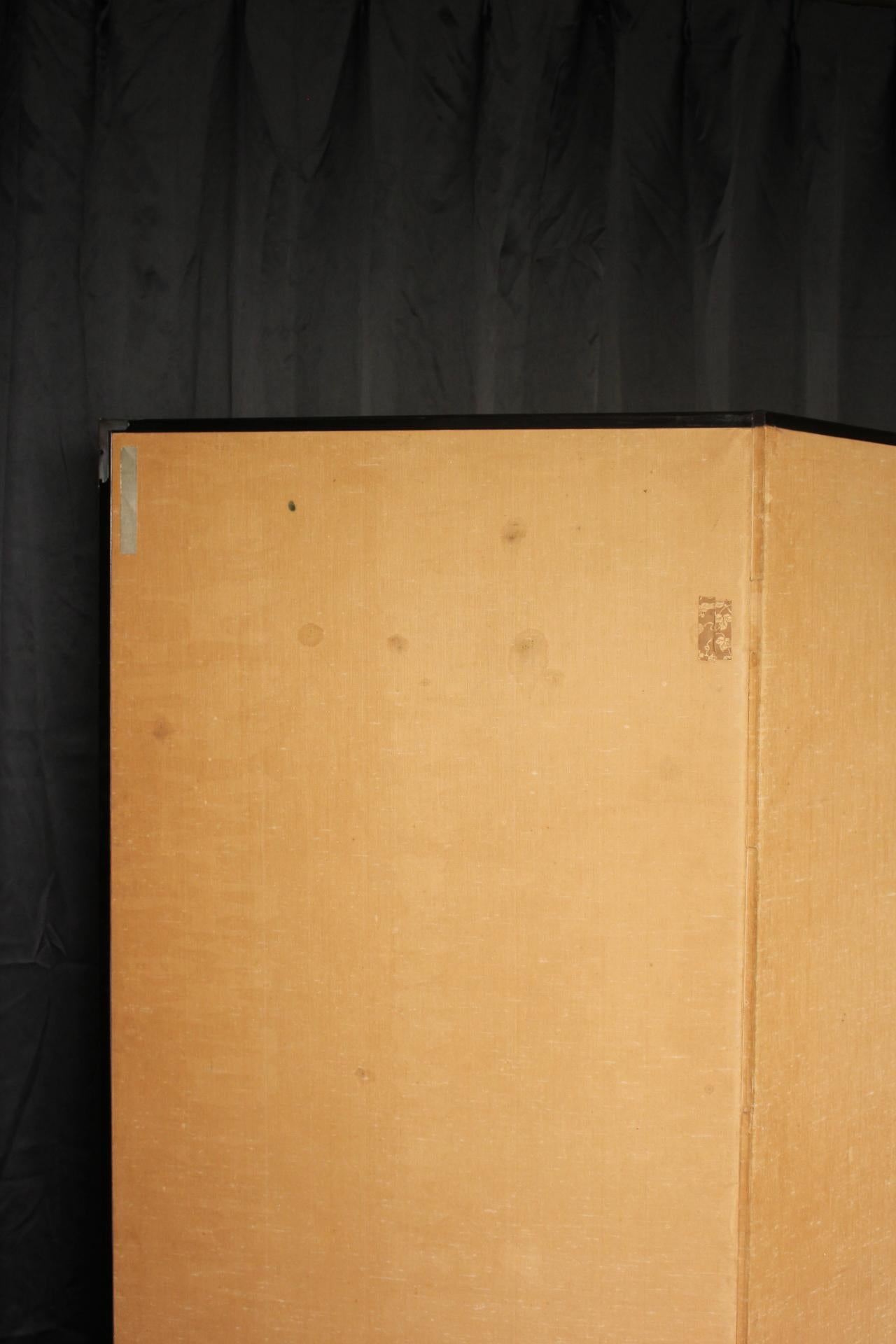 B48 Old Japanese Silver folding screen, Byobu 2panel For Sale 7