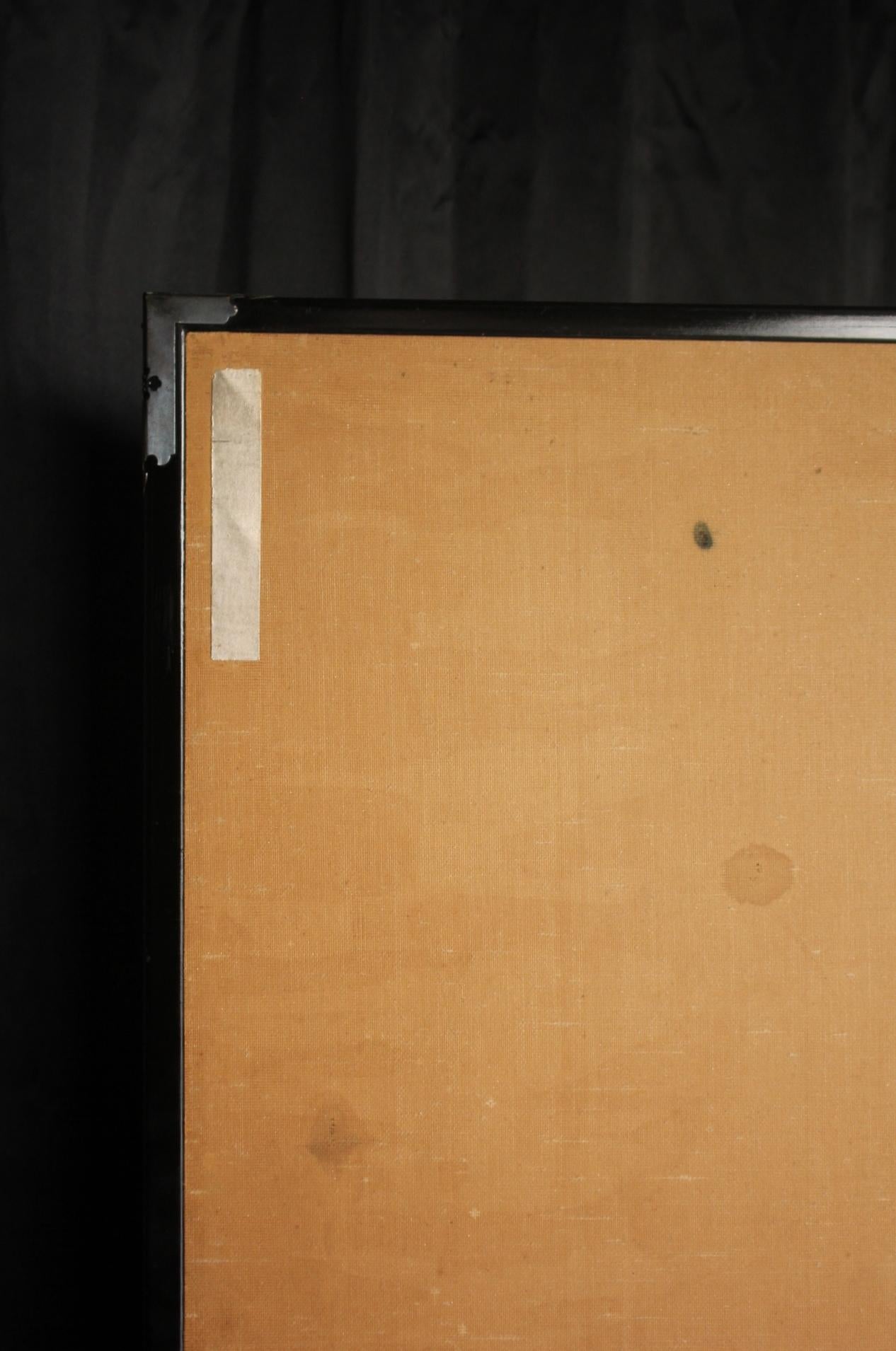 B48 Old Japanese Silver folding screen, Byobu 2panel For Sale 8