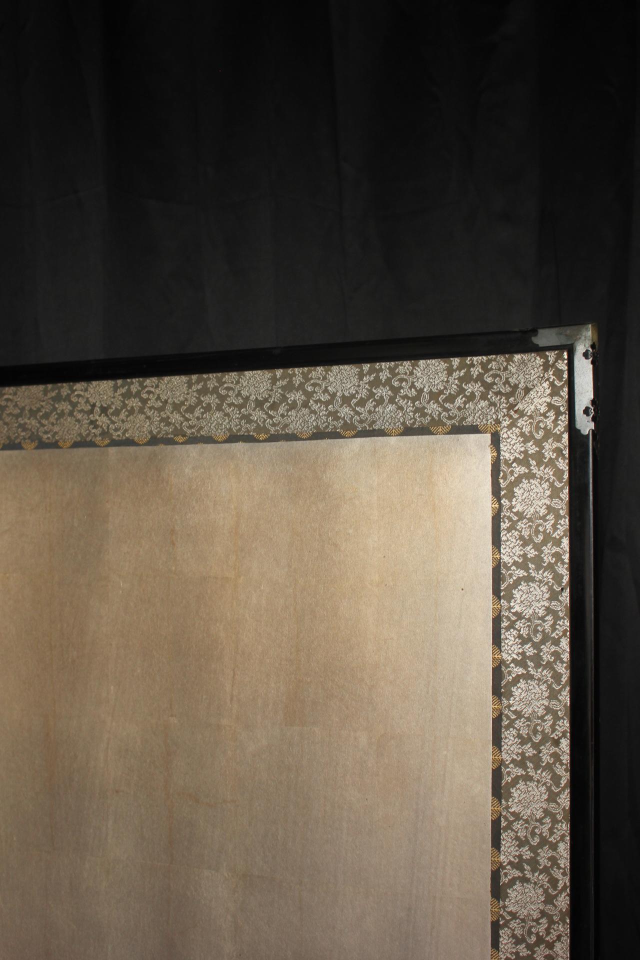 B48 Old Japanese Silver folding screen, Byobu 2panel For Sale 2