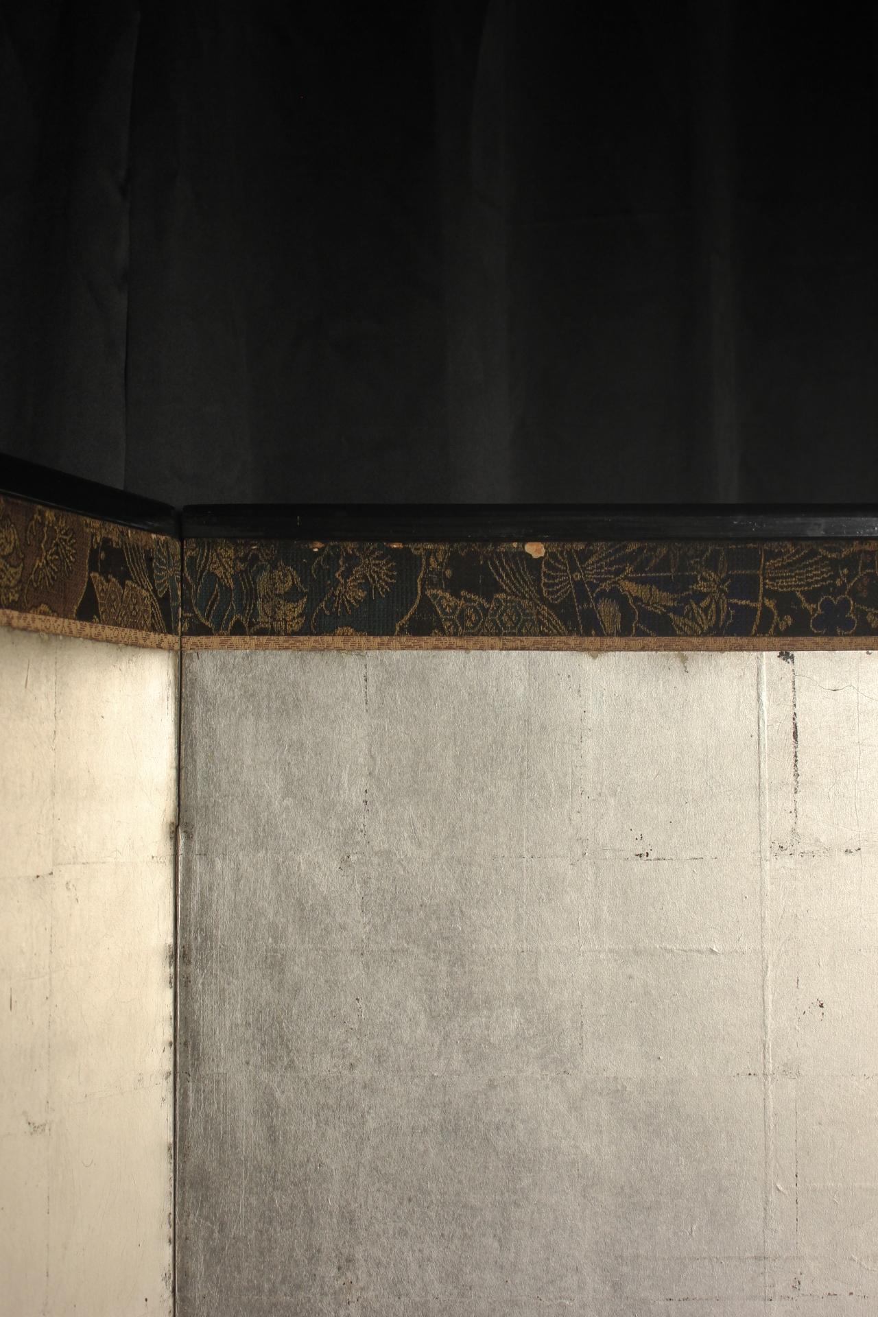 B49 Old Japanese Silver folding screen, Byobu 2panel For Sale 6