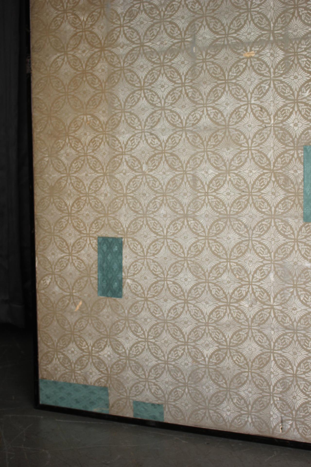B49 Old Japanese Silver folding screen, Byobu 2panel For Sale 13