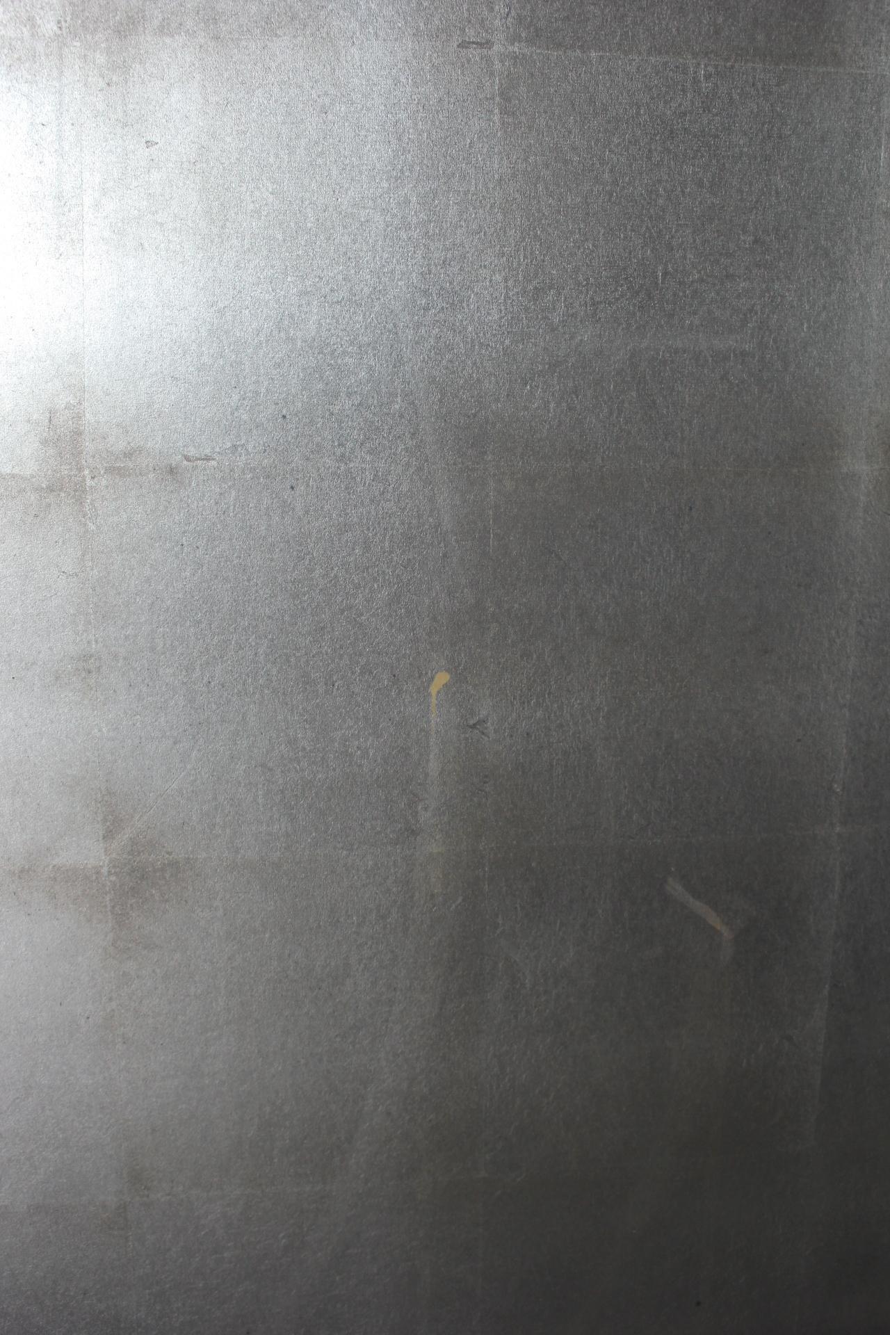 B51 Anciennes antiquités japonaises Paravent en argent, Byobu 2 panneaux en vente 8