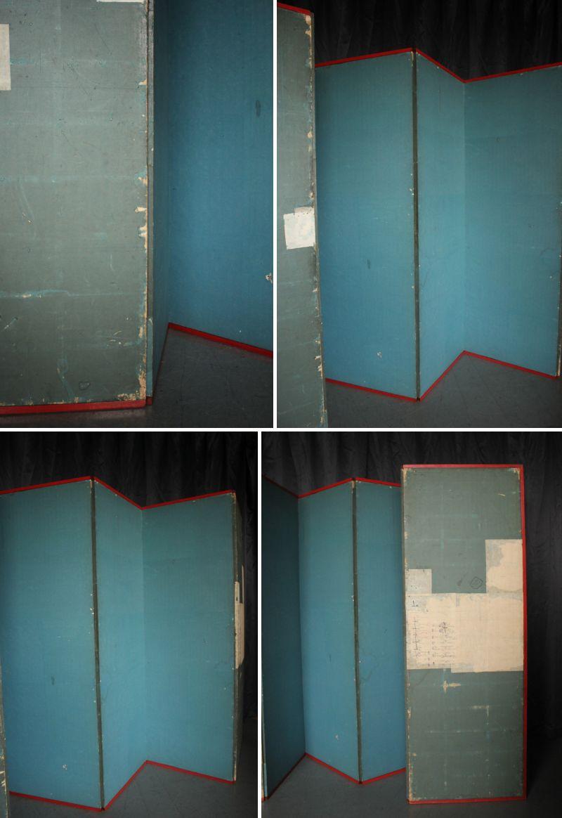 B57 Japanese Antiques Silver folding screen, 6panels, Sparrows in autumn grass For Sale 13