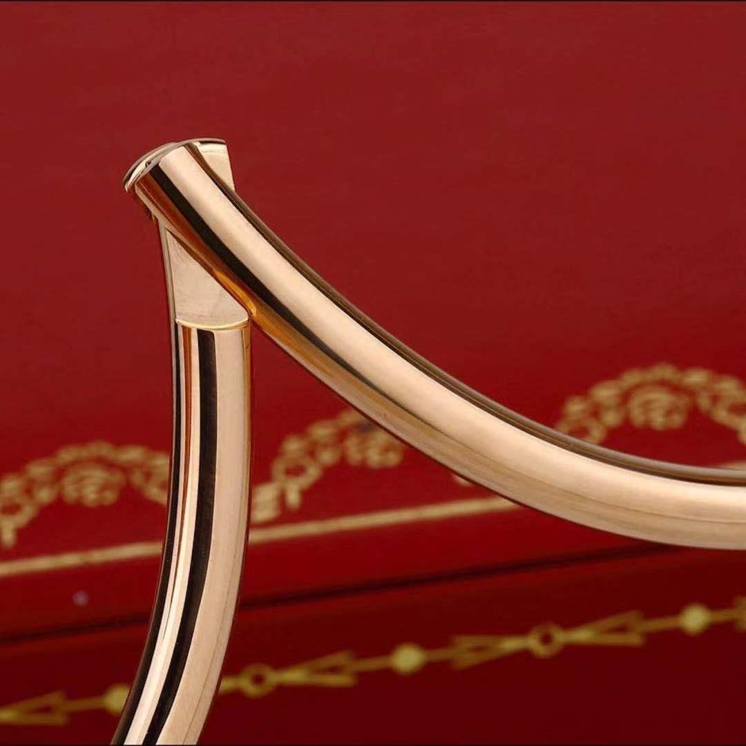 Women's or Men's Cartier JUSTE UN CLOU Diamond Bracelet Rose Gold Size 17