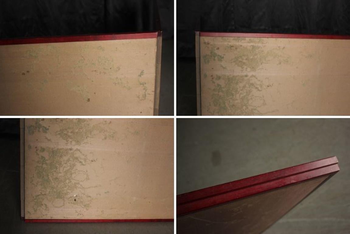 B61 Old ]calligrafia giapponese Paravento d'argento, 2 pannelli in vendita 13