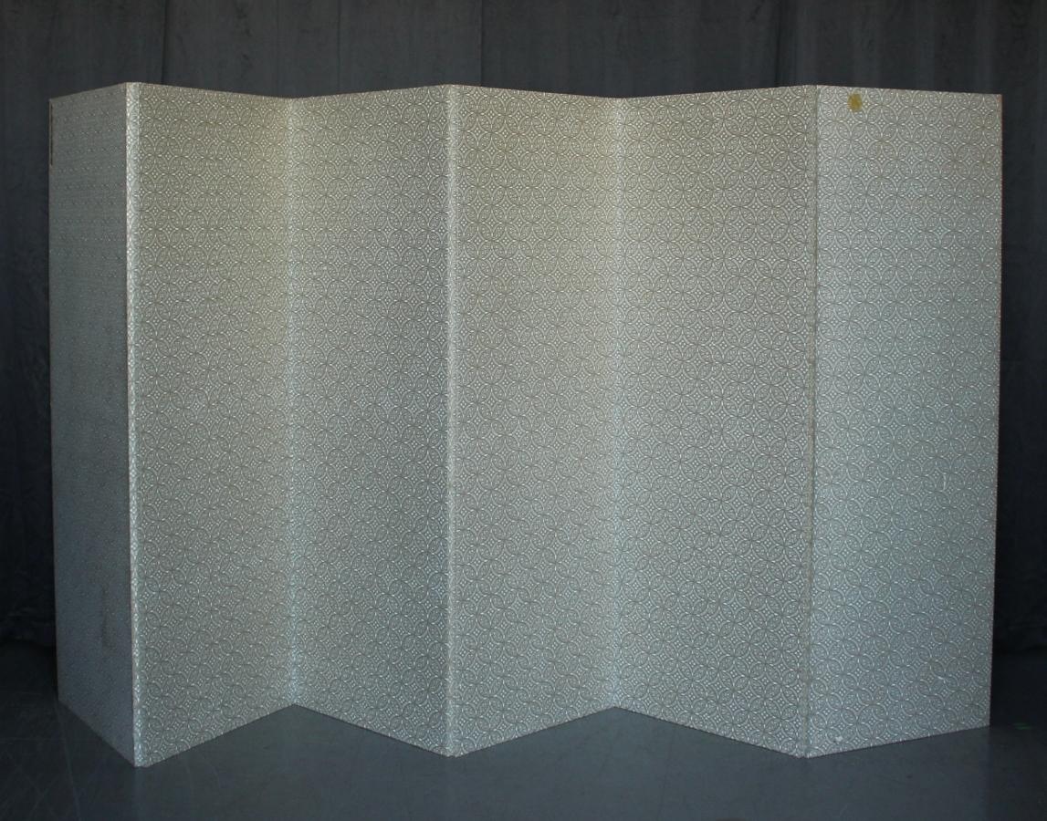 B70 Antiguos 6 paneles japoneses, Papel de plata, Pantalla plegable, sin marco en venta 11