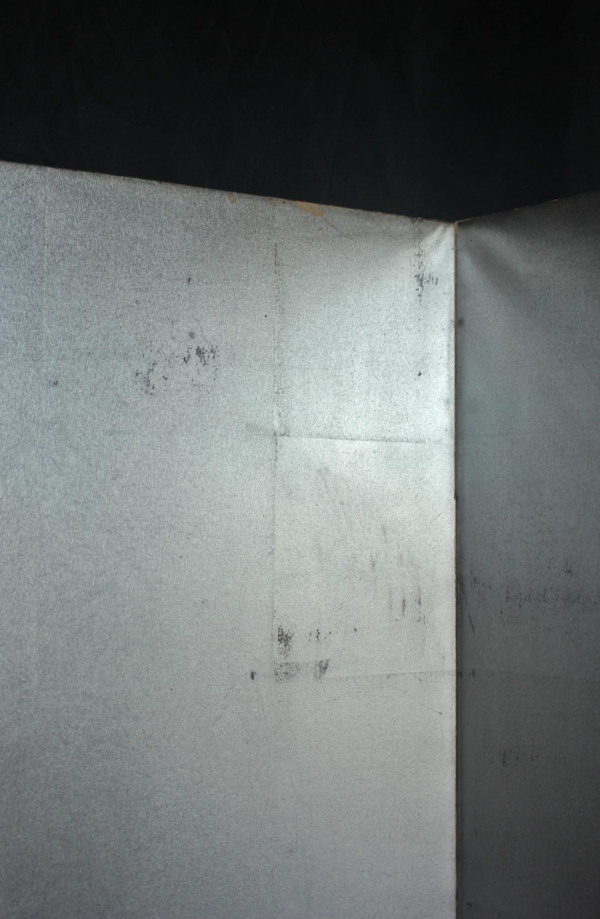 B70 Antiguos 6 paneles japoneses, Papel de plata, Pantalla plegable, sin marco en venta 3