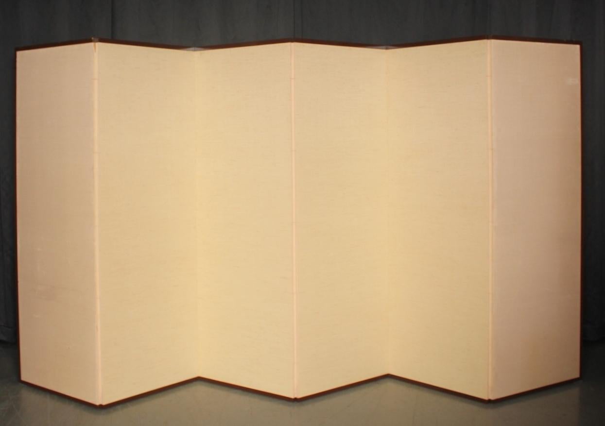 B72 Vieilles antiquités japonaises 6panneaux, citadins dansant Ukiyoe, paravent en vente 12