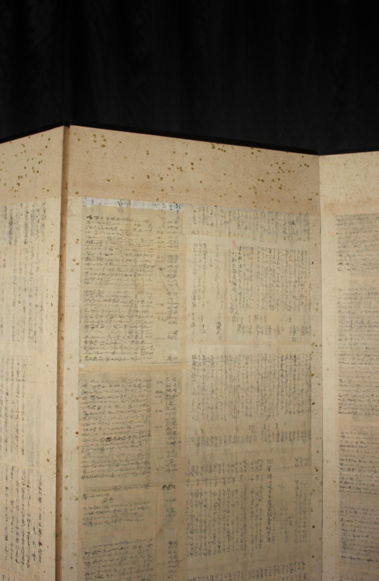 B74 Alte japanische Antiquitäten 6Paneele, Einfacher Paravent mit dem Sockel, wie er ist im Angebot 7