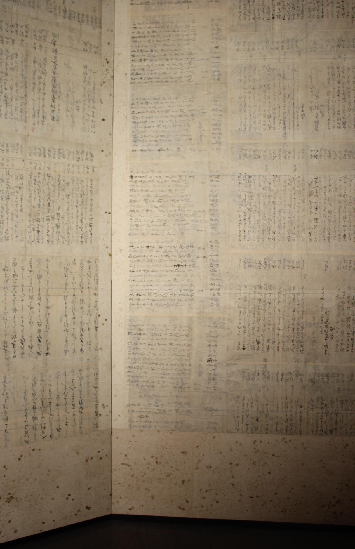 B74 Alte japanische Antiquitäten 6Paneele, Einfacher Paravent mit dem Sockel, wie er ist im Angebot 9