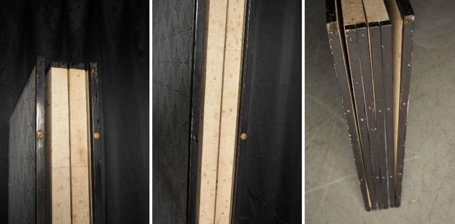 B74 Alte japanische Antiquitäten 6Paneele, Einfacher Paravent mit dem Sockel, wie er ist im Angebot 11