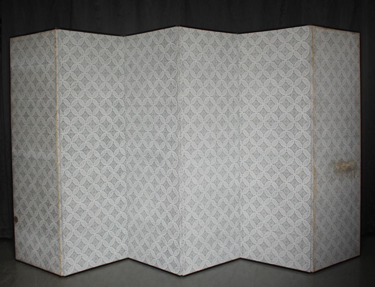 B74 Alte japanische Antiquitäten 6Paneele, Einfacher Paravent mit dem Sockel, wie er ist im Angebot 12