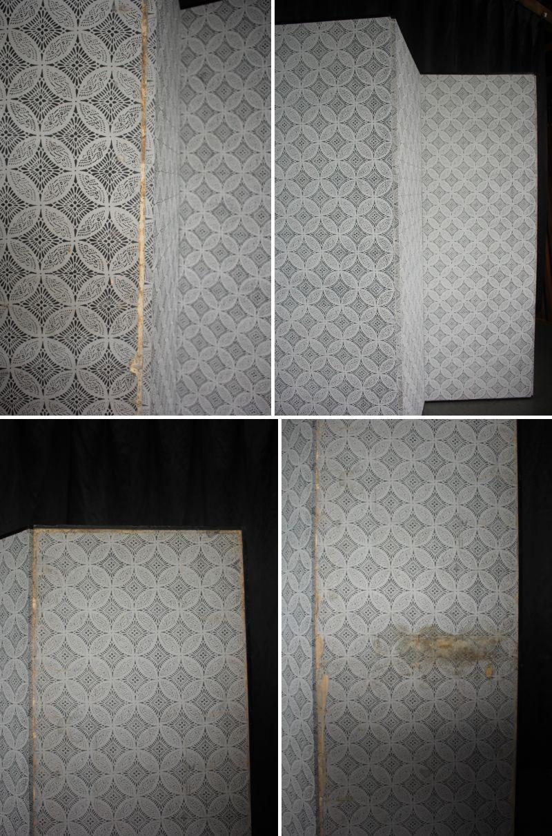 B74 Alte japanische Antiquitäten 6Paneele, Einfacher Paravent mit dem Sockel, wie er ist im Angebot 14