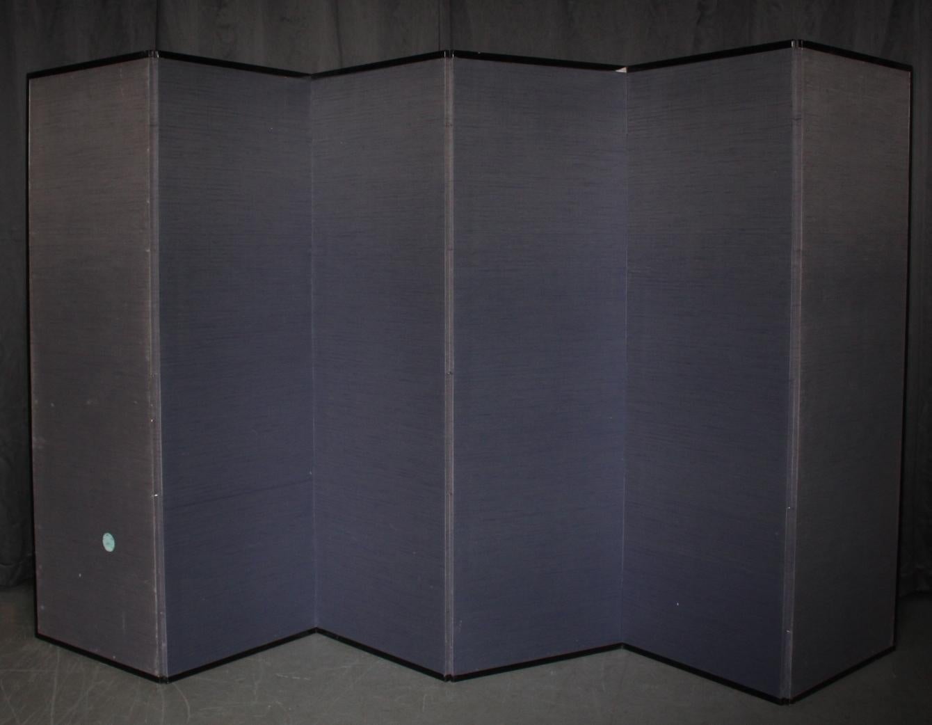 B77 Antiguo biombo japonés de 6 paneles, Halconero en venta 12