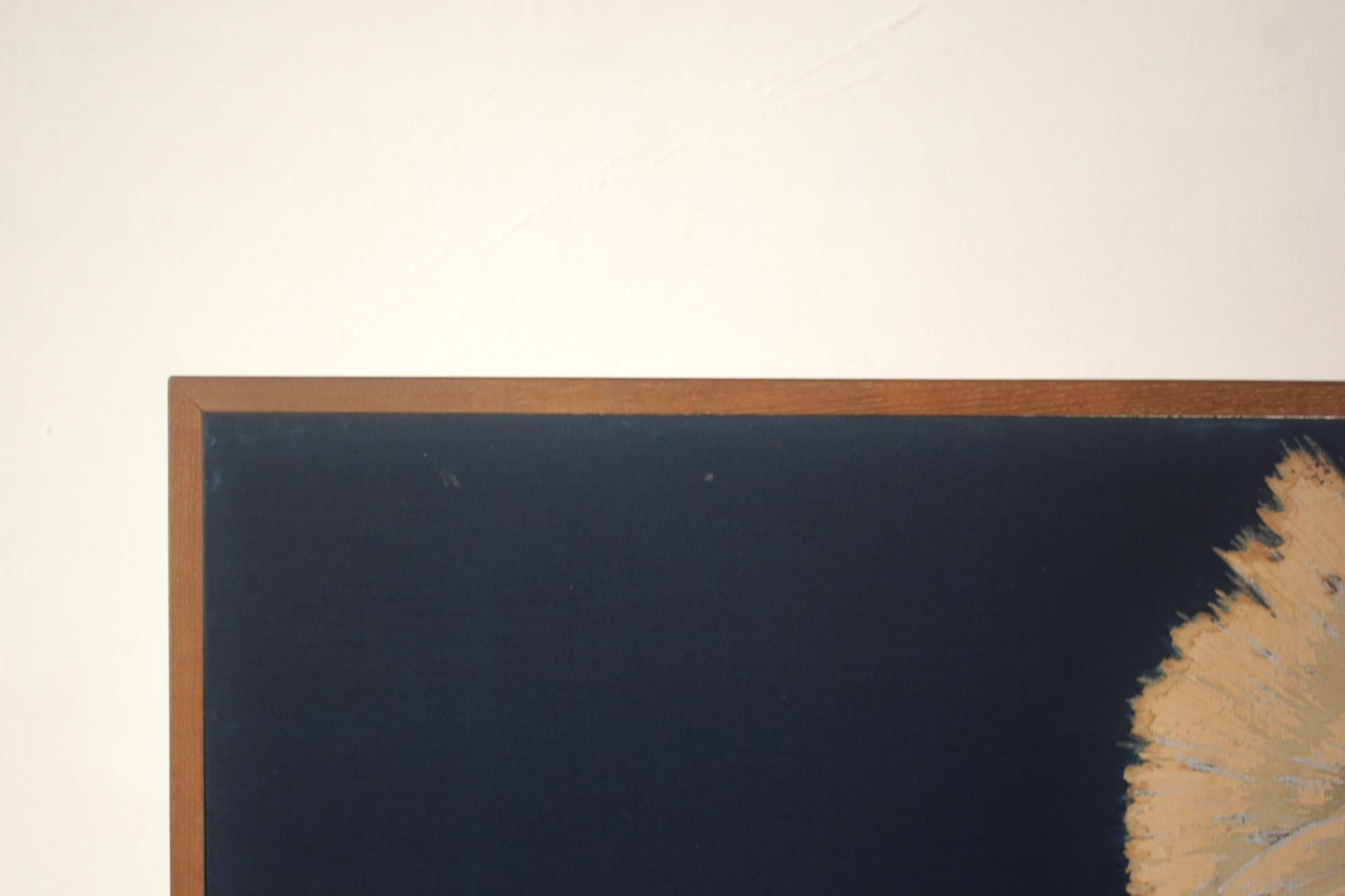 B79 Altjapanische Kunst ein Paravent, Byobu 2panel, Weißer Reiher gefärbter Stoff (Gefärbt) im Angebot