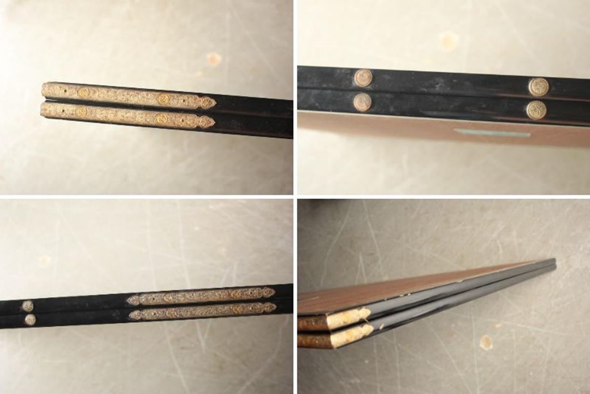 B80 Old Japanese Art two folding screens, Byobu 2panel, Carp in flowing water en venta 3