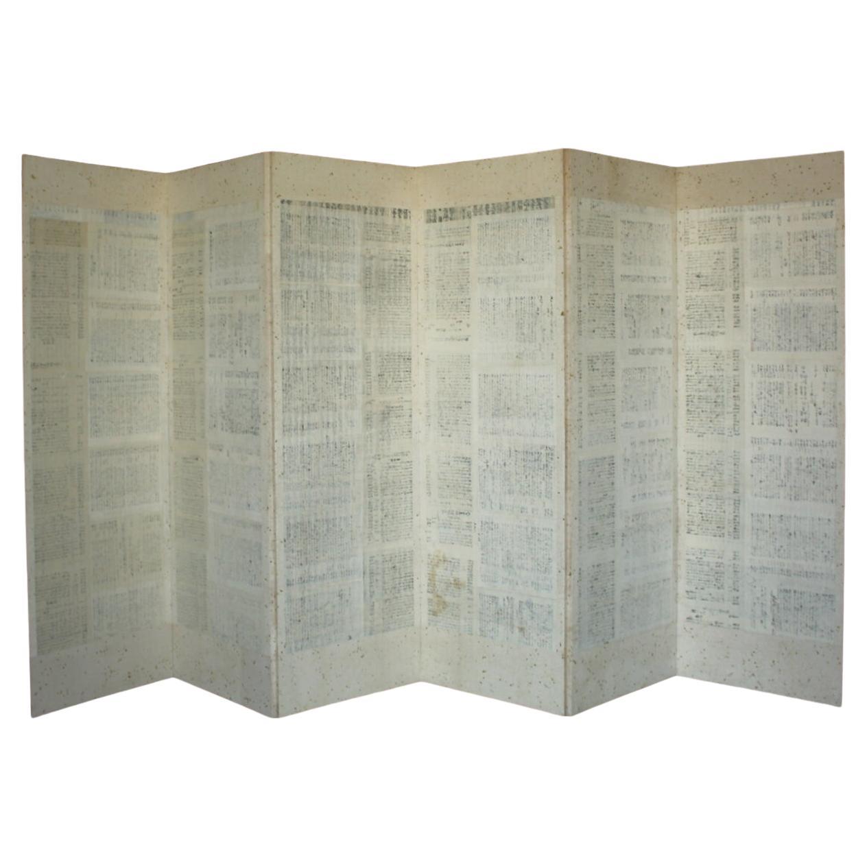 B82 Old Japanese antiques 6panels, Plain folding screen with the base left as is im Angebot