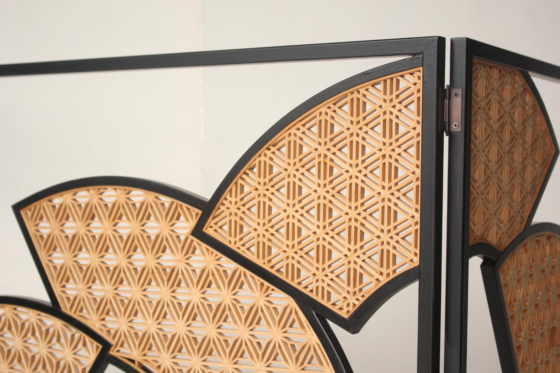 B83 Kumiko Folding Screen Teezeremonie-Utensilien im Angebot 6