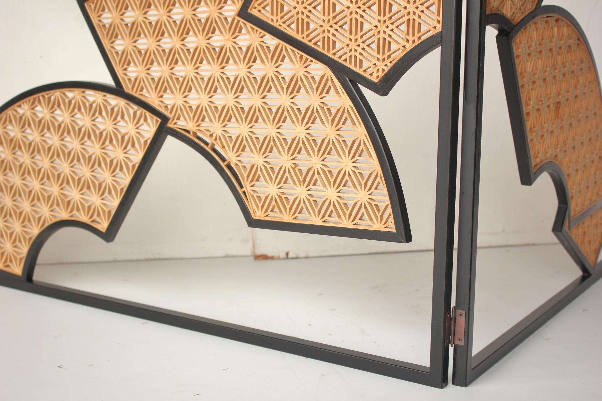 B83 Kumiko Folding Screen Teezeremonie-Utensilien im Angebot 7