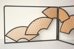 B83 Kumiko folding screen Tea ceremony utensils