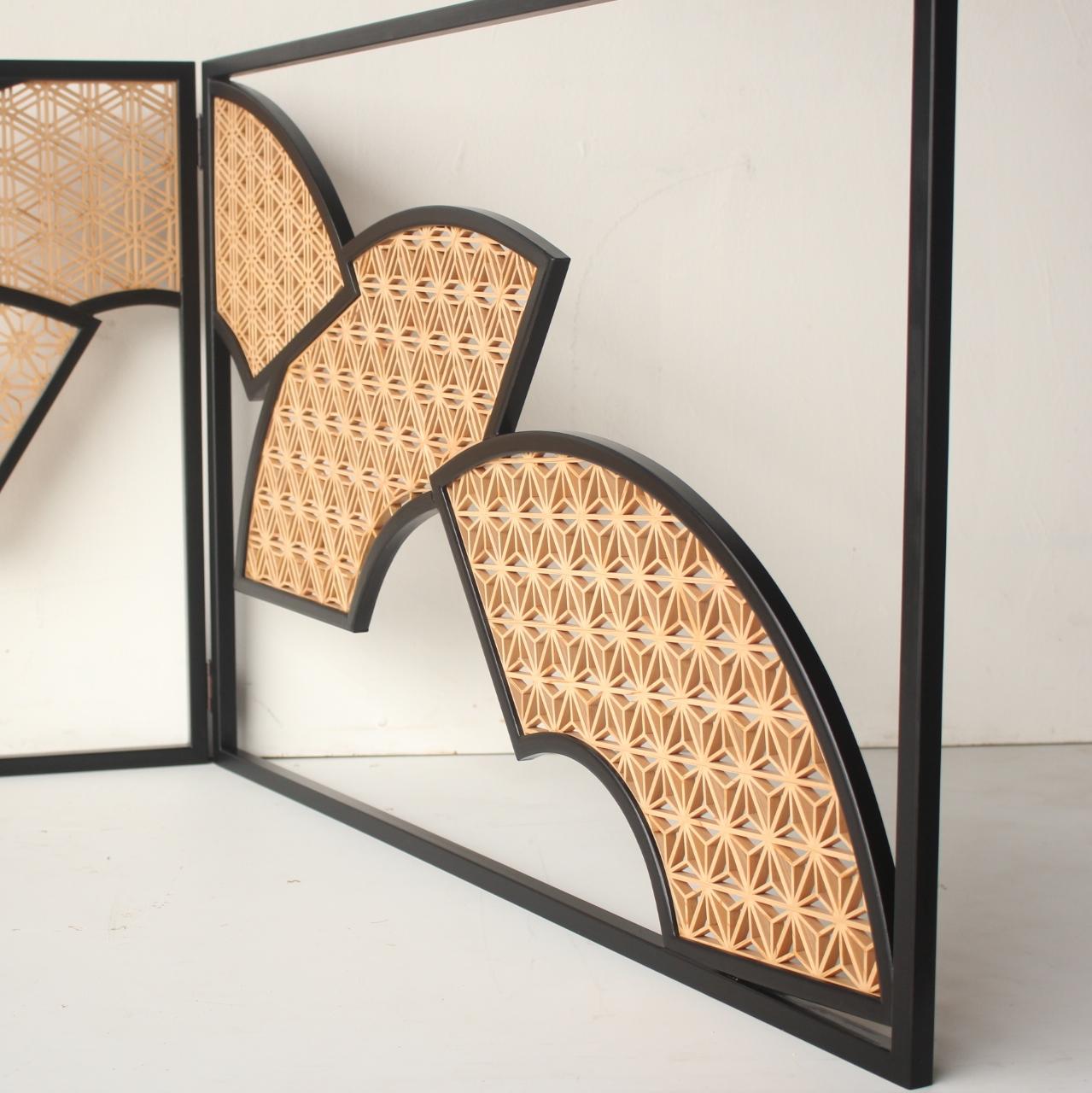 B83 Kumiko Folding Screen Teezeremonie-Utensilien (Japanisch) im Angebot