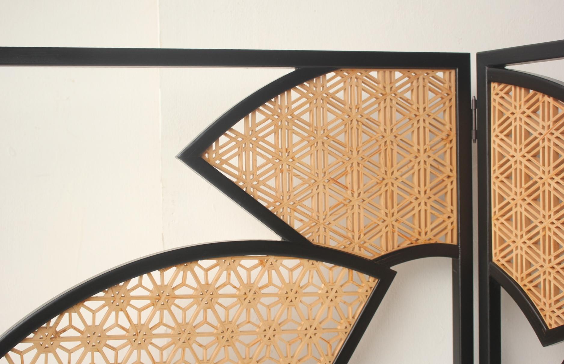 B83 Kumiko Folding Screen Teezeremonie-Utensilien im Zustand „Gut“ im Angebot in Niiza, JP