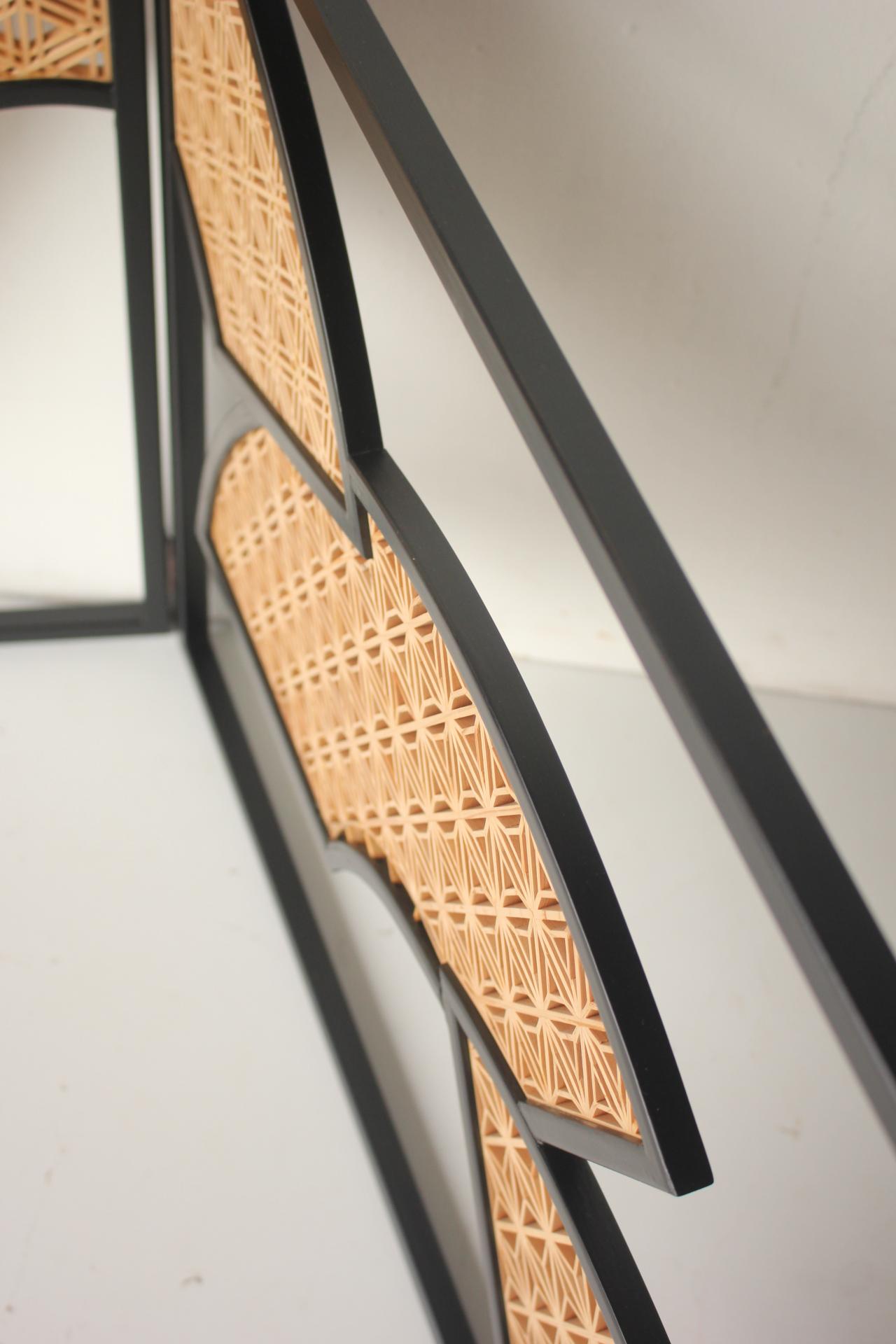 B83 Kumiko Folding Screen Teezeremonie-Utensilien im Angebot 3