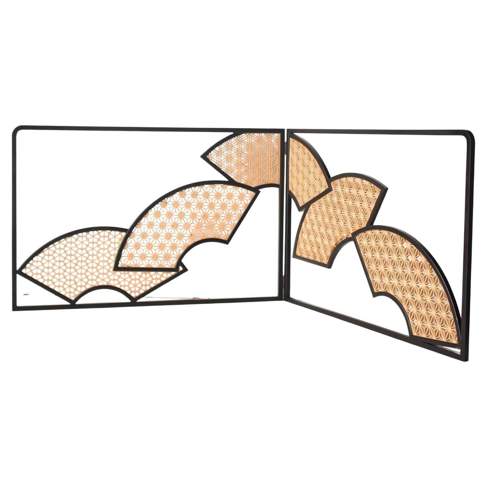 B83 Paravent Kumiko Ustensiles pour la cérémonie du thé