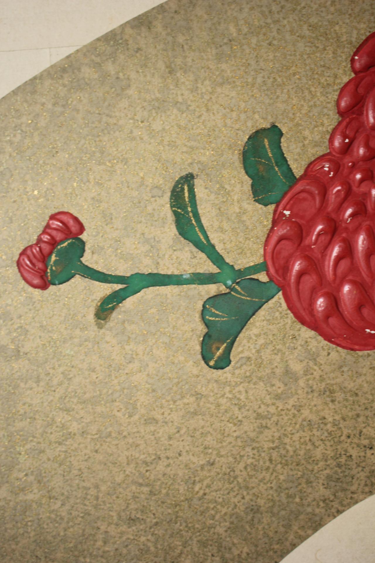 B87 Japanische Antiquitäten Kunst, Chrysantheme und Silber Hintergrund Bildschirm Byobu im Angebot 2