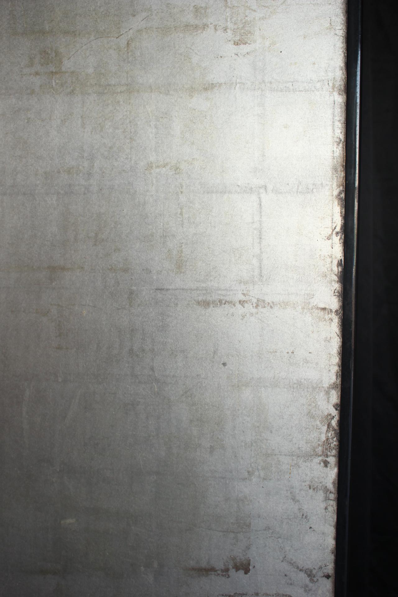 B88 Japanische Antiquitäten Kunst, Silber Hintergrund Bildschirm Byobu im Angebot 5