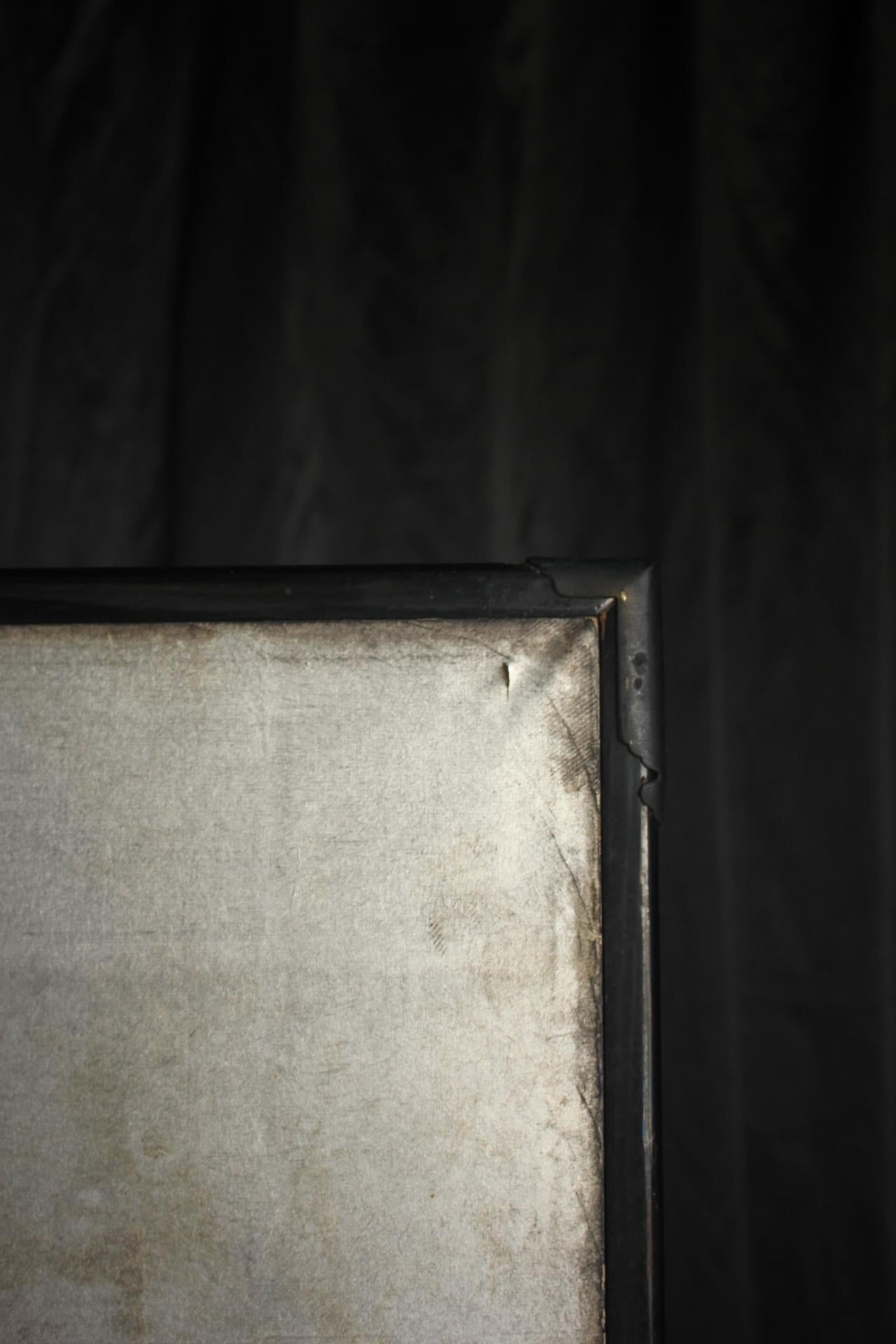 B88 Japanische Antiquitäten Kunst, Silber Hintergrund Bildschirm Byobu im Angebot 8