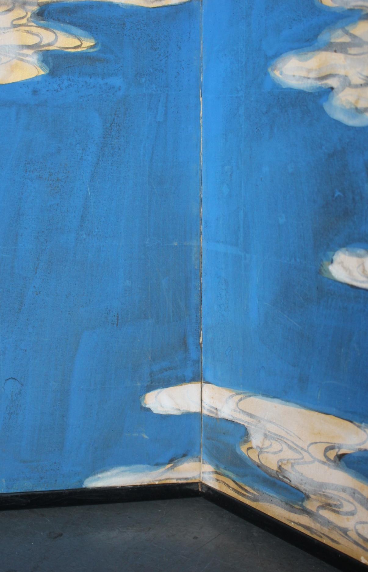 B89 Japanische Malerei, Mount Fuji Goldback Screen Byobu, 2-Paneele im Angebot 4