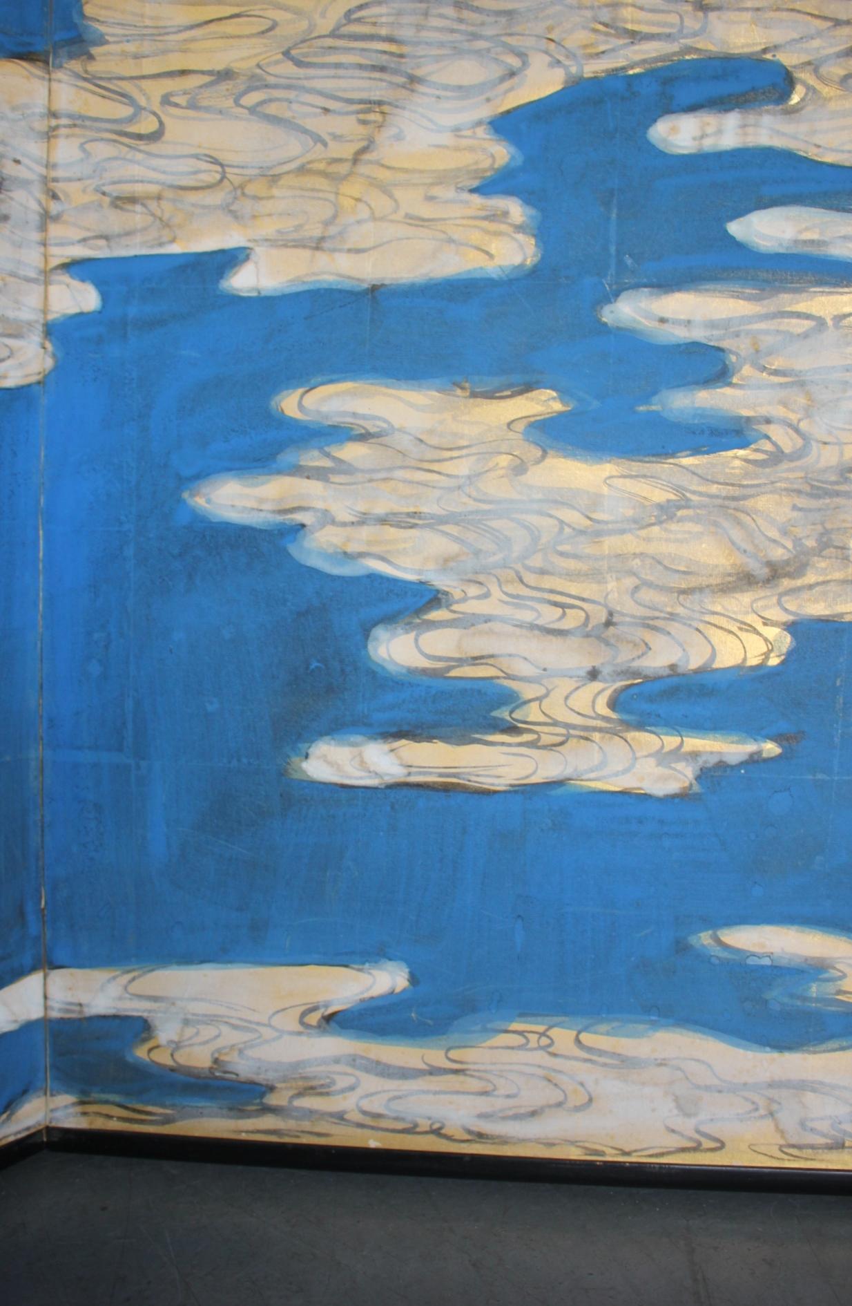 B89 Japanische Malerei, Mount Fuji Goldback Screen Byobu, 2-Paneele im Angebot 10