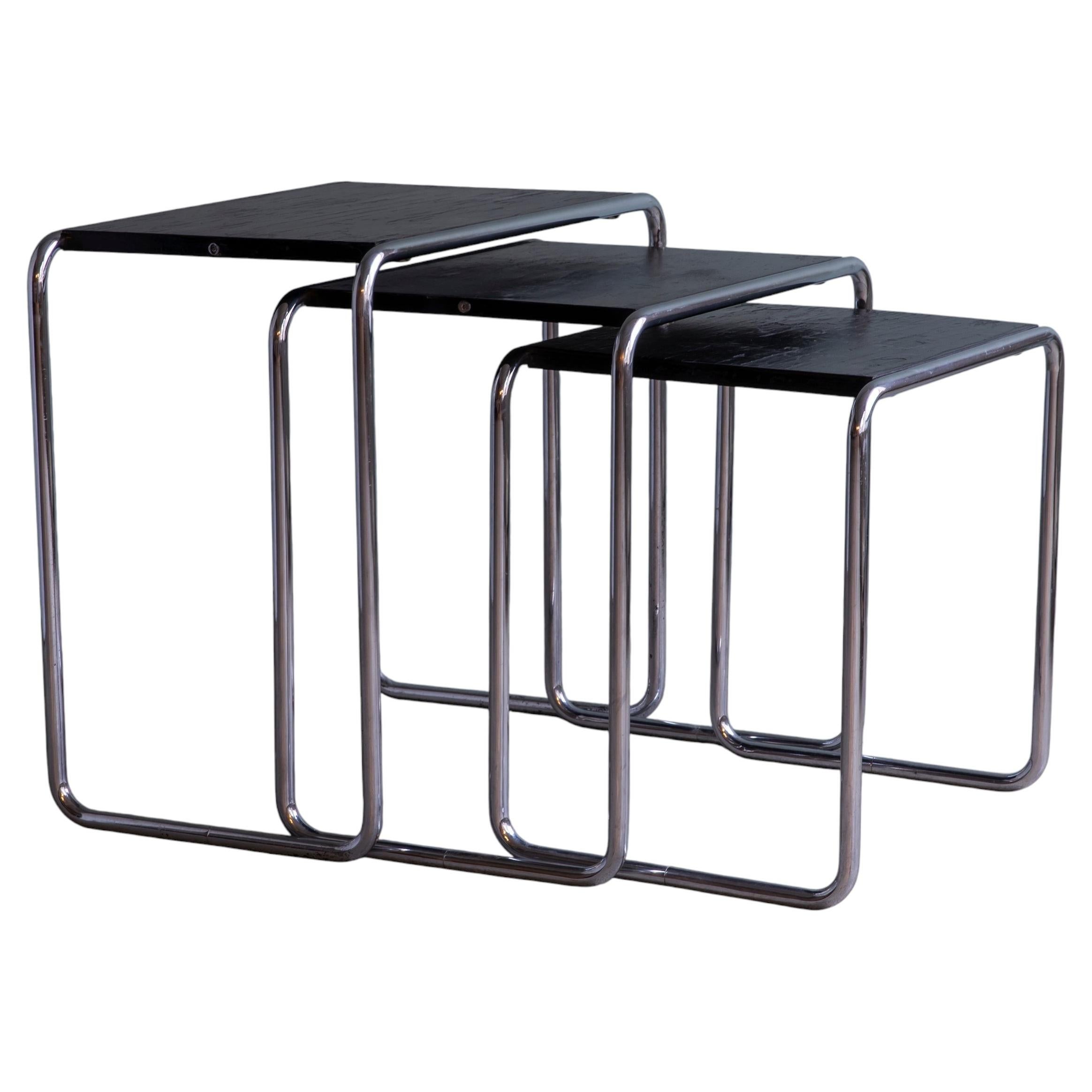 B9 Nesting Tables by Marcel Breuer – Thonet-Frankenberg, 1930s