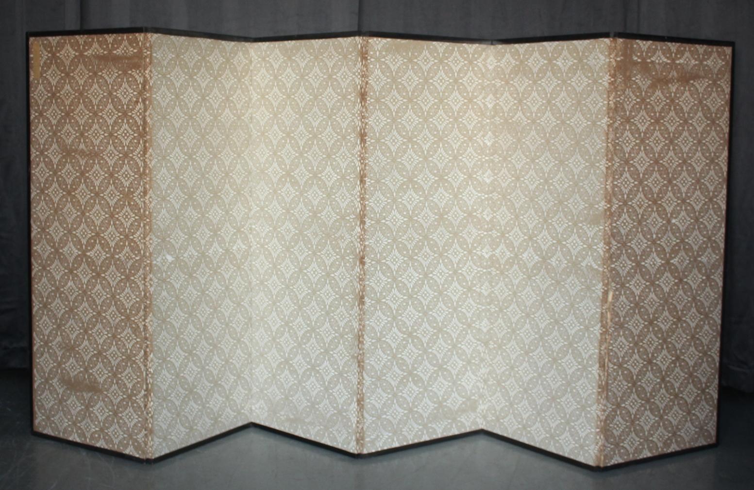 B90 Japanese antiques art Byobu screen Battle scene paper en vente 11