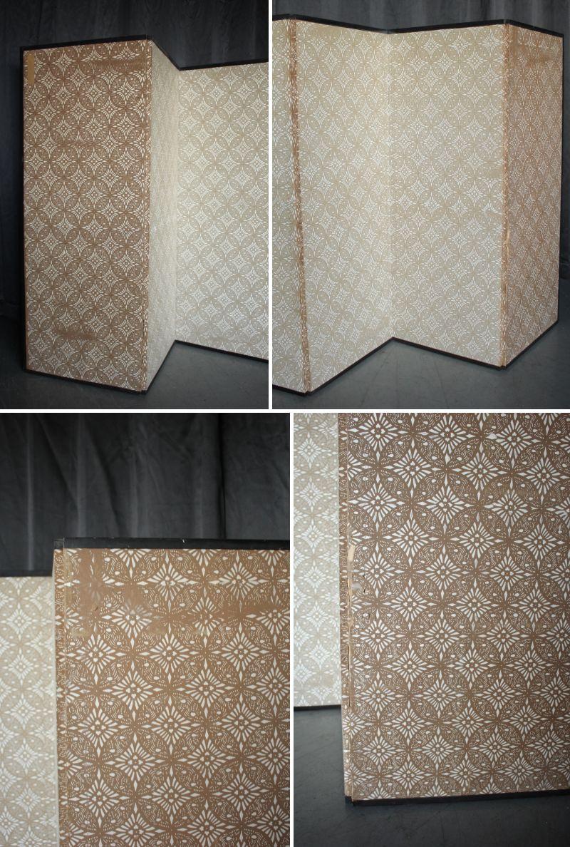 B90 Japanese antiques art Byobu screen Battle scene paper en vente 12