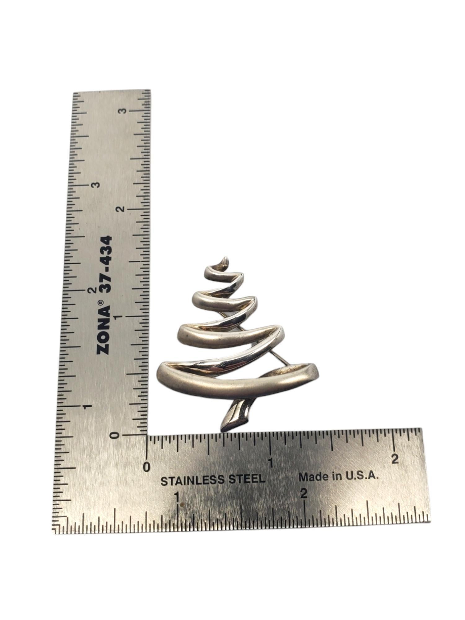B.A. Broche Ballou de plata de ley con forma de árbol de Navidad #20497 en venta 4